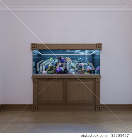 built in aquarium