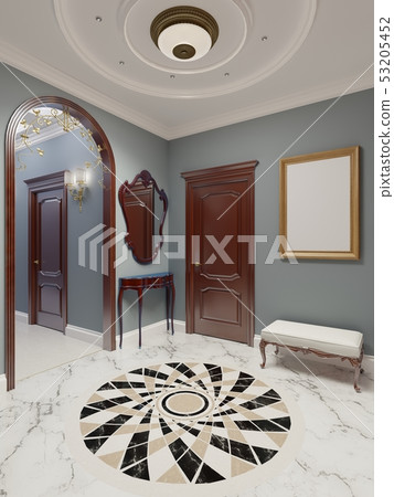 The luxurious apartment hall in a classic style 53205452