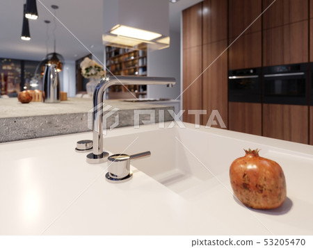 Modern steel mixer with a chrome finish in the new Modern steel mixer with a chrome finish in the new 53205470
