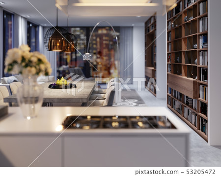 Dining table with fruit in the dining room, Dining table with fruit in the dining room, 53205472