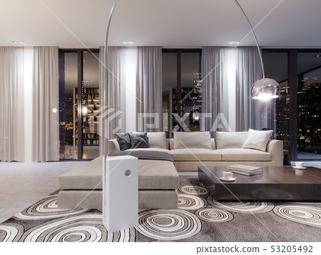 incredibly beautiful evening interior of the incredibly beautiful evening interior of the 53205492