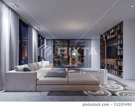 incredibly beautiful evening interior of the incredibly beautiful evening interior of the 53205493