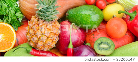 Background of Collection fresh fruits and Background of Collection fresh fruits and 53206147