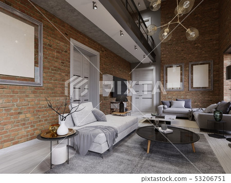 Great design of apartments in a loft style 53206751