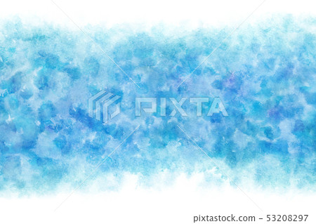 天空雲彩藍色夏天水彩背景 天空雲彩藍色夏天水彩背景 53208297