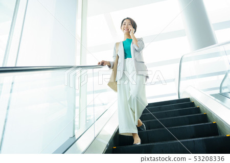 Business woman office auto slope business image 53208336