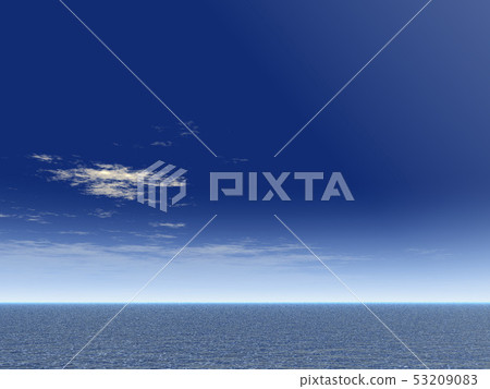 Landscape 064 with CG horizon and sky 53209083