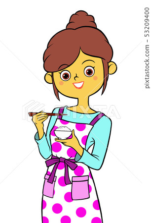 Kitchen Mom Image Illustration Stock Illustration 53209400 PIXTA   53209400 