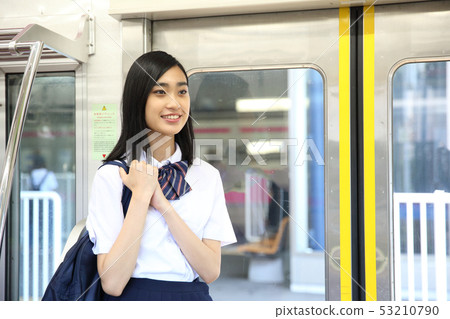 High school girl on the train shooting cooperation "Keio Electric Railway Co., Ltd." 53210790