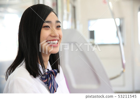 High school girl on the train shooting cooperation "Keio Electric Railway Co., Ltd." 53211545