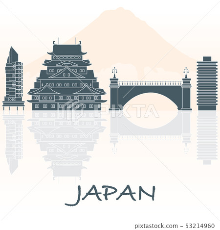 Japanese architecture Mount Fuji. Japanese architecture Mount Fuji. 53214960