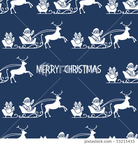 Christmas 2019 seamless pattern Santa Claus, gifts Christmas 2019 seamless pattern Santa Claus, gifts 53215433