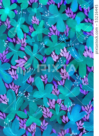 Watercolor floral texture 53216445