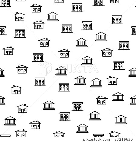 Types Of City Building Seamless Pattern Vector Types Of City Building Seamless Pattern Vector 53219639