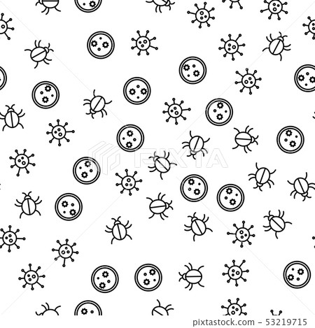 Medical Bacteria And Virus Seamless Pattern Vector - Stock Illustration ...