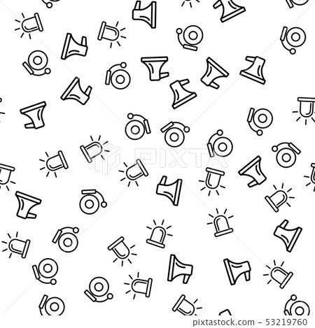 Elements Of Fire Alarm Seamless Pattern Vector Elements Of Fire Alarm Seamless Pattern Vector 53219760