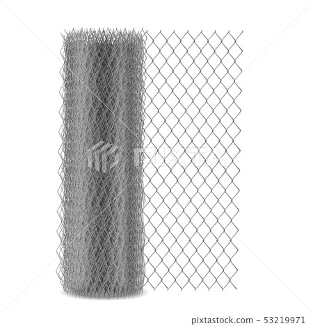 Chain link mesh fencing, rabitz in roll vector 53219971