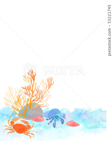 Sea watercolor illustration 53221745