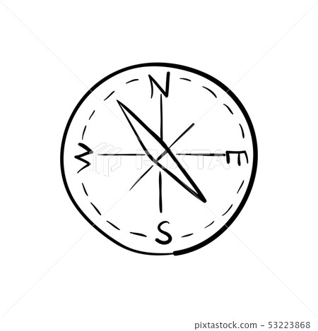 Isolated flat silver compass with shadow. compass Isolated flat silver compass with shadow. compass 53223868