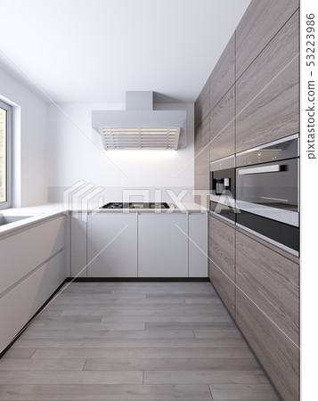 Interior design of a modern kitchen. Interior design of a modern kitchen. 53223986