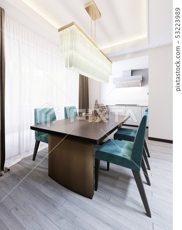 Luxurious dining room with dining table and Luxurious dining room with dining table and 53223989