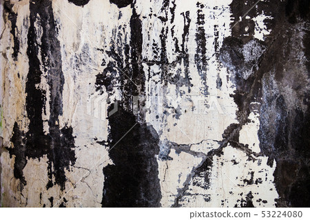 The wall texture with cracked plaster and 53224080