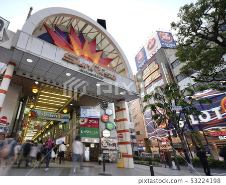 東京都市風景在日本我看日出商城等。 53224198