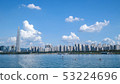 漢江，天空，夏天，首爾 53224696