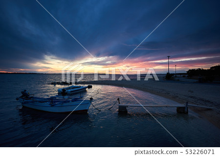 Beautiful summer seascape at sunset Beautiful summer seascape at sunset 53226071