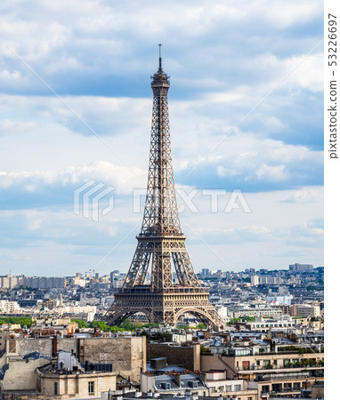 View of the Eiffel Tower from the Arc de Triomphe 53226697
