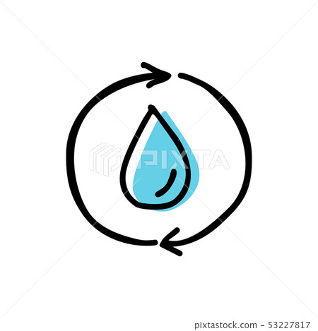 Refill water reusable bottle point sign vector 53227817