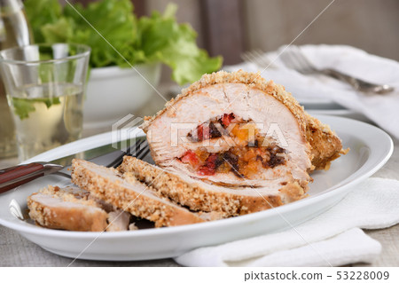 turkey stuffed with dried fruit turkey stuffed with dried fruit 53228009