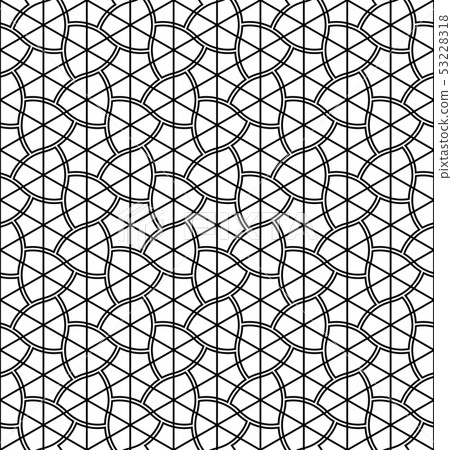 Seamless traditional Japanese geometric ornament 53228318