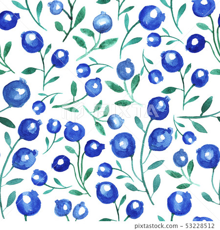 Watercolor floral pattern 53228512