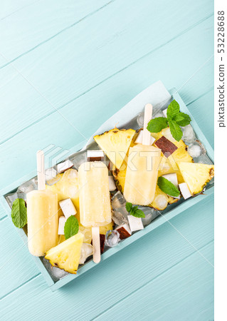 homemade pineapple coconut popsicles 53228688