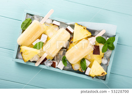 homemade pineapple coconut popsicles 53228700