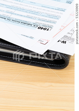 Individual income tax returm form by IRS, concept 53228909
