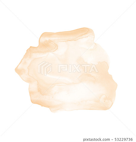 Watercolor spot of Gentle pastel beige color 53229736