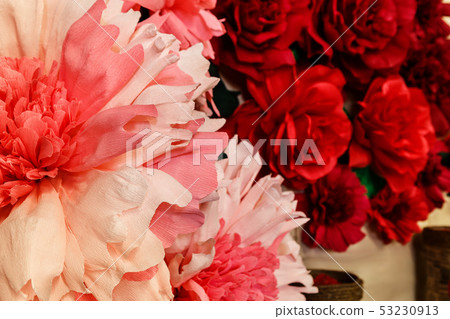 Handmade flowers background 53230913