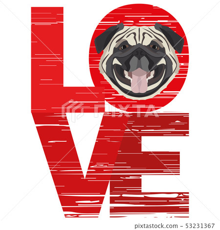 Love Pug Love Pug 53231367