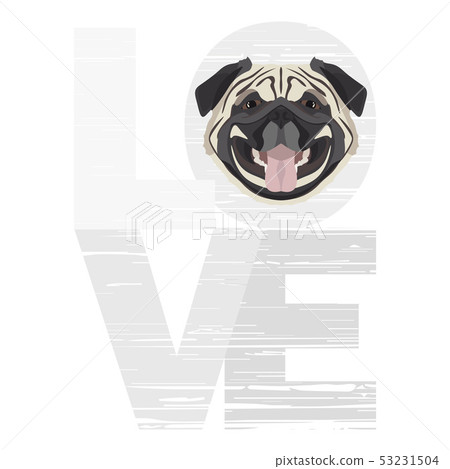 Love Pug Love Pug 53231504
