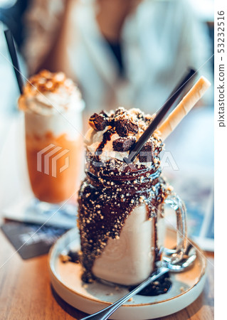 Cocoa smoothie In the glass Dessert 53232516