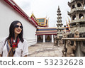 Beautiful smile Asian girl lady traveler trip tour 53232628