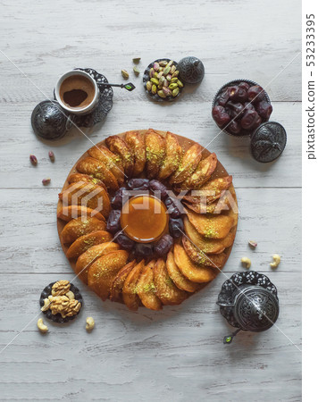 Qatayef, Arabic sweets for Ramadan. Fried Qatayef 53233395