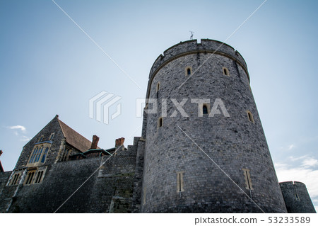 Stone Column Building and Stone Walls of Windsor Castle 53233589