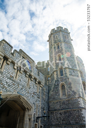 Stone Column Building and Stone Walls of Windsor Castle 53233767