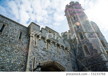 Stone Column Building and Stone Walls of Windsor Castle 53233768