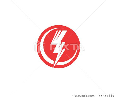 Flash power thunderbolt icons vector 53234115