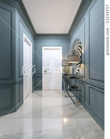 The corridor in the apartment with a modern metal 53234557