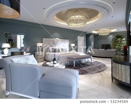Luxury presidential suite with a bedroom and a 53234584